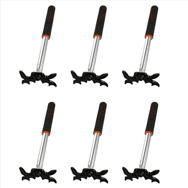 6X Queue de Billard Rétractable avec Tête de Pont, Accessoire de Queue de Billard pour Table de Billard, Tête de Pont, Noir