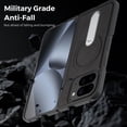 thumbnail image 3 of ELEHOLD Magnetic Case for Google Pixel 10 Pro Fold/Google Pixel 9 Pro Fold, Leather Texture Shockproof Cover with 360° Kickstand, Compatible with MagSafe Accessories,Black, 3 of 7