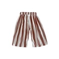 thumbnail image 3 of CAIVO Child Vertically Striped Casual Pants For Kids Easy Pull On Wide Leg Slacks Boys Girls Comfortable Everyday Wear School Breathable Solid Color Summer Trousers, 3 of 3
