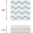 thumbnail image 3 of FMSHPON Green Chevron Pattern Set of 8 Coaster for Drinks, Absorbent Ceramic Stone Coasters Cup Mat with Cork Base for Home Kitchen Room Coffee Table Bar Decor, 3 of 4