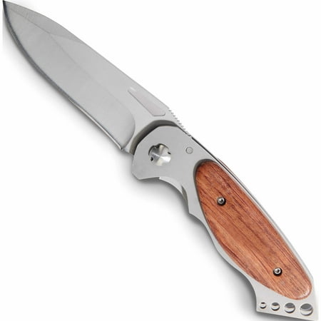 Fashion Wood Handle Stainless Steel Locking Pocket Knife Made In China -Jewelry By Sweet Pea