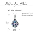 thumbnail image 5 of 925 Sterling Silver Lotus Sunflower Hummingbird Necklace Teardrop Abalone Necklace or Cremation Jewelry for Women Birthday Christmas Gifts, 5 of 10