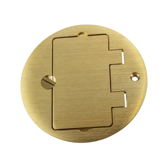 Wiremold Legrand Walker 895TGFI Brass GFI Receptacle Cover Plate Ratchet-Pro 881