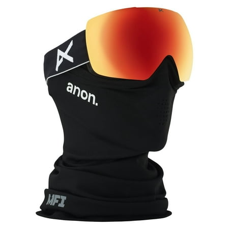 Anon Goggle Lenses - Anon Mig Goggle, Bear Frame Sonar Black Frame Sonar Red Lens Mig Asian Fit Goggle With Mfi Mask One Size