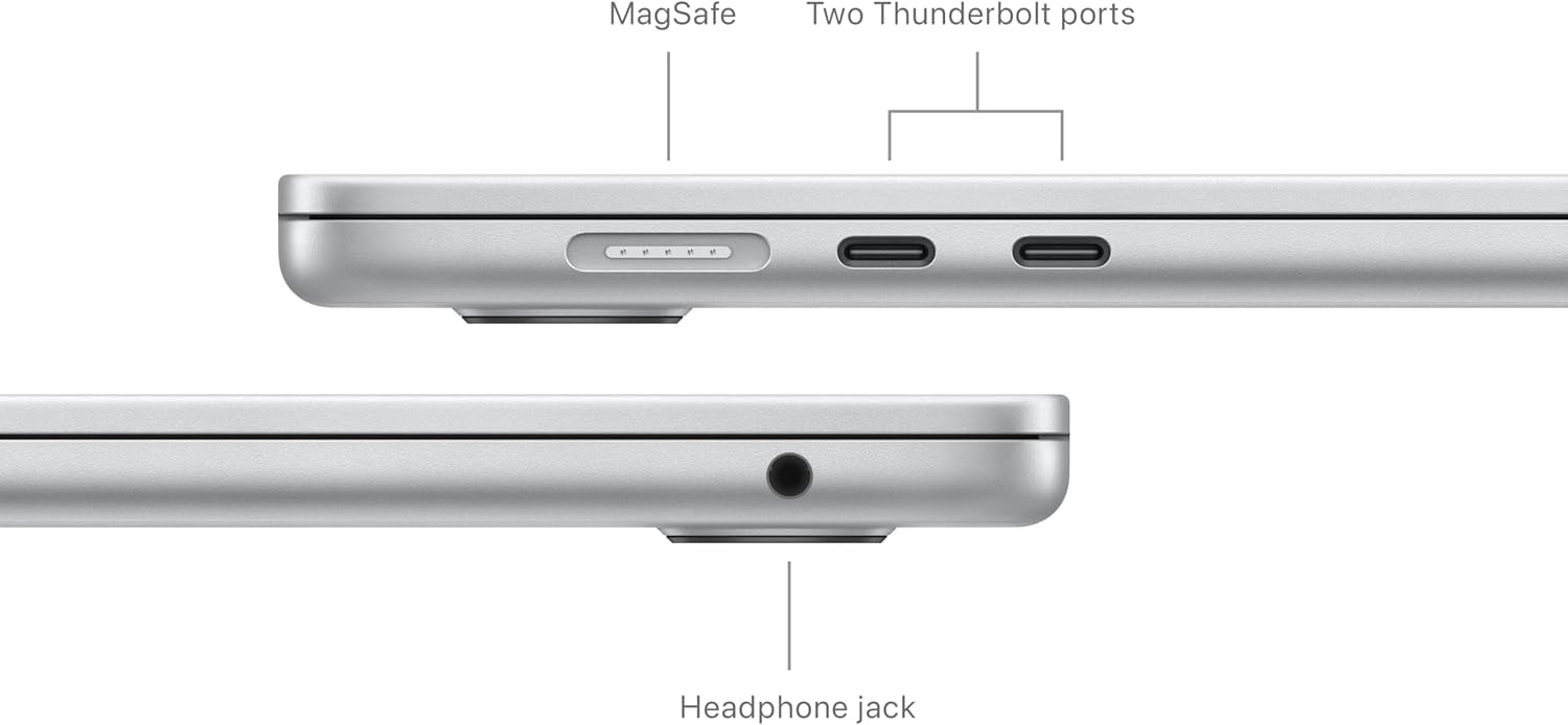Restored Apple MacBook Air 15.3 Inch Laptop M3 Chip 8GB RAM 512GB SSD Liquid Retina Display Touch ID Silver thumbnail 11