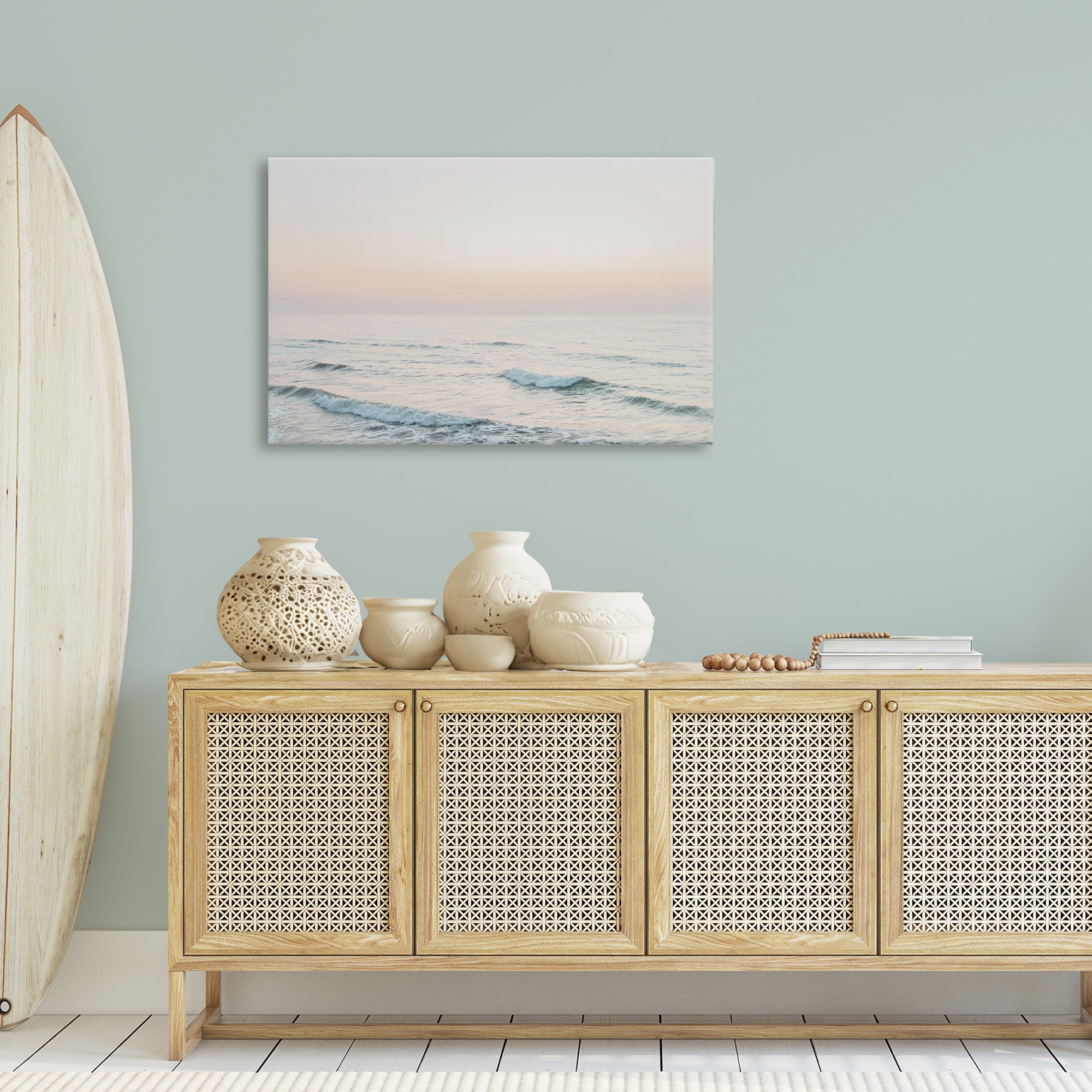 Stupell Industries Rolling Waves At Dawn Coastal Photography Gallery Wrapped Canvas Art Print Wall Art, 36 x 24