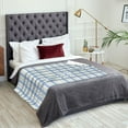 thumbnail image 5 of XMXT Throw Blankets, Blue Plaid Lines Retro Prints Bed Blanket for Bedroom Sofa, 50 x 70 inches Blue, 5 of 9