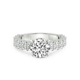 thumbnail image 3 of 3 Carat IGI Certified Round Shape Lab Grown Diamond Engagement Ring | 14K White Gold | Lillian Eternity Oval Shape Side Lab Diamond Ring | FG-VS1-VS2 Quality Friendly Diamonds, 3 of 5