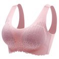 thumbnail image 1 of EeaseMX Sujetador sin marcas, sujetador de encaje, ropa interior de látex, sujetador de moda para mujer (rosa, talla XXL), 1 of 7