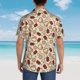 thumbnail image 4 of Fotbe Valentine'S Day Rose Camisa Hawaiana para Hombre Unisex – Camisa Casual de Verano con Botones de Manga Corta de Algodón y Lino,Large, 4 of 7
