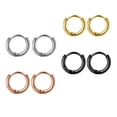 thumbnail image 4 of 4 Paires de Boucles d'Oreilles Rondes Chics pour Hommes en Acier Inoxydable, 4 of 5