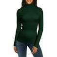thumbnail image 1 of MKLEKYY Chandails pour Femmes Col Roulé Côtelé Base Chandail Mignon Chaud Élégant Pull, 1 of 1