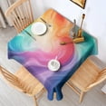thumbnail image 2 of Rainbow Tie Dye Swirl Pattern Square Tablecloth,Waterproof Square Table Cover,Wipeable Spillproof Washable Table Cover for Home Kitchen Party Decor 42"X42"(107x107cm), 2 of 6