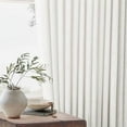 thumbnail image 6 of 72 Inch Linen Curtains Pinch Pleated 2 Panels for Dining Room Bedroom Semi Sheer Pleat Drapes with Hooks Rings Light Filtering Short Window Curtain Cabit Closet Beige Ivory White 40x72, 6 of 7
