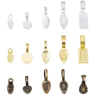 10pcs Stainless Steel Teardrop Glue on Bails Pendant Jewelry Making –  Guiding Lights Boutique