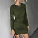 thumbnail image 2 of Vestido Corto de Manga Larga ANGGREK Ajustado Poliéster Fibra Amigable Con La Piel, 2 of 8
