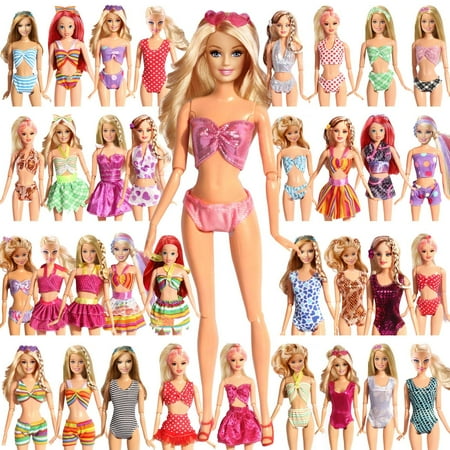 - Rainbow Yuango Handmade Mini Clothes Bikini Set Swimwear Swimsuit For 11.5 IN Barbie Doll Pack of 5