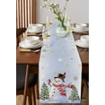 thumbnail image 2 of Table Runners 108 Inches Long Dress Scarves, Purple Blue Christmas Snowman Farmhouse Coffee/Dining/Kitchen Table Runner for Living Room, Winter Xmas Tree Snowflakes 13x108 Inch, 2 of 7