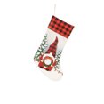 thumbnail image 2 of onlyliua Liquidación de Rebajas de Hoy Media Navideñas Tejidas con Diseños de Papá Noel y Muñeco de Nieve Bolsas de Regalo Rojas Ideales para Colgar En Árbol de Navidad, 2 of 7