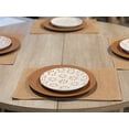 thumbnail image 5 of Leovanni Modern 47" 5-Piece Solid Wood Round Dining Table Set with 4 Upholstered Chairs, Pedestal Base Kitchen & Dining Room Set, Natural, 5 of 13