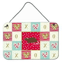 Carolines Treasures CK5462DS812 Rex Rat Love Wall or Door Hanging Prints 8x12 multicolor