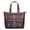 Purple Boho Tribal-1, variant on Purple Boho Tribal Stripes and Hearts Pattern Travel Tote Bags for Women Carry On,Large Weekender Bags for Women Travel,Multi Functional Duffle Bag for Work,Shopping,Sports