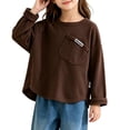 thumbnail image 3 of LIaqionyy Girls Boys Long Sleeve Shirts Stretchy Crew Neck Casual Tops Undershirt Base Layer Tees Shirt for Kids, 3 of 5