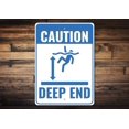 thumbnail image 1 of Pool Deep End Sign Pool Area Sign Gift for Pool Pool Danger Sign Sign Swimming Pool Pool Warning Sign Swimming Pool Sign Size: 16 x 12 Inch, 1 of 4
