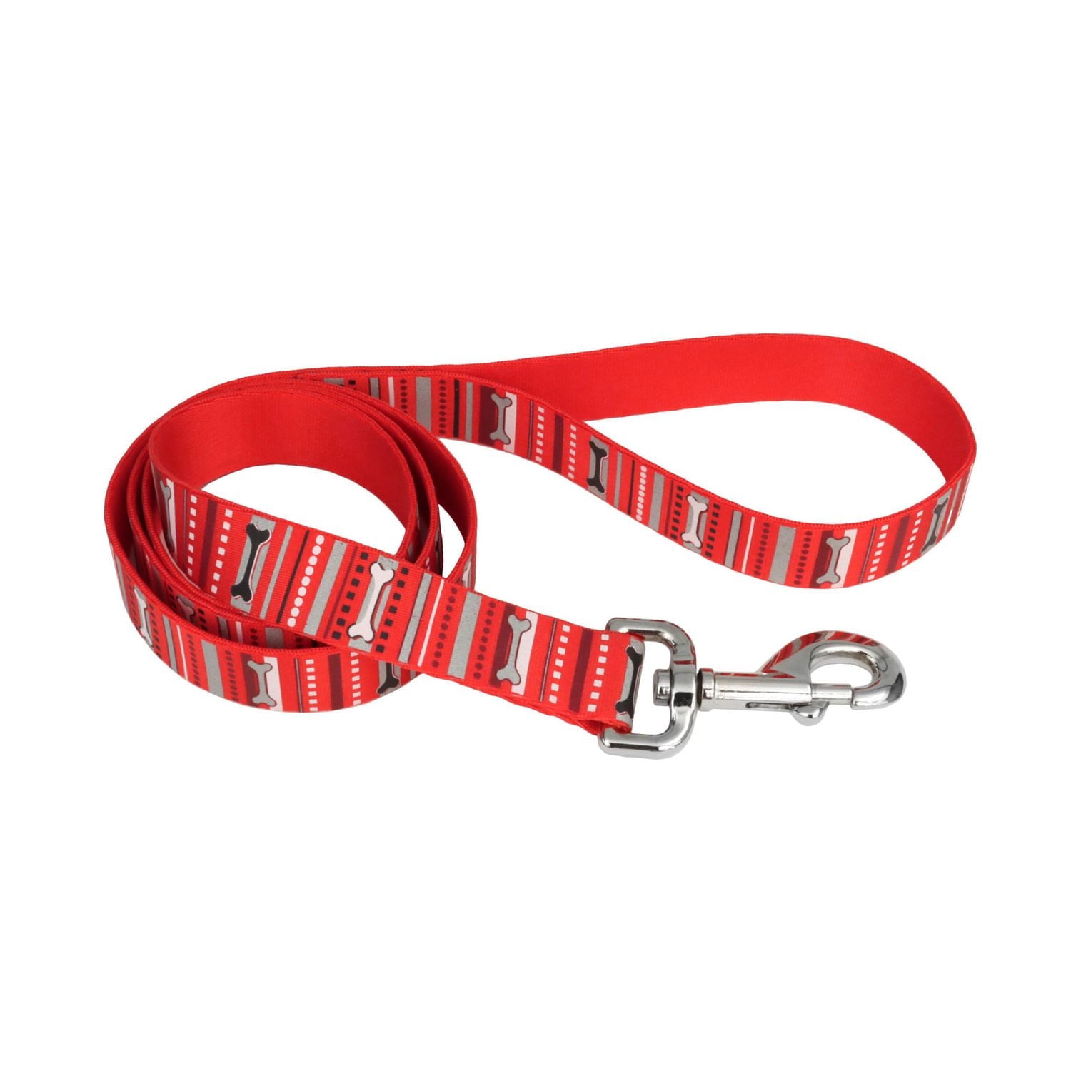 Pet Attire by Coastal 5/8" x 6' Red Reflective Dog Leash, Medium 6' Reflective Leash