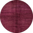 thumbnail image 1 of Ahgly Company Machine Washable Indoor Round Abstract Bright Maroon Red Area Rugs, 4' Round, 1 of 7