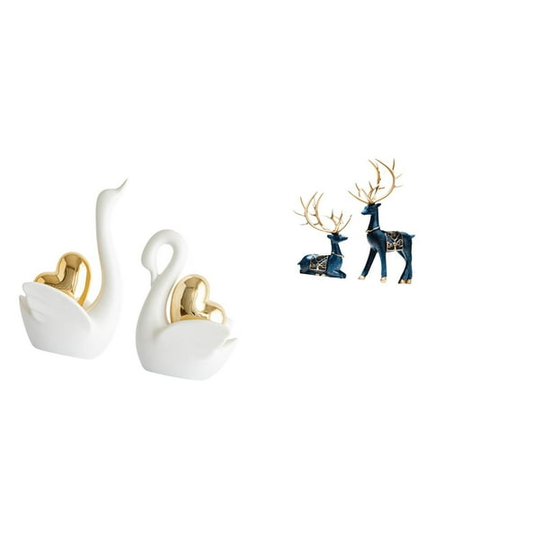 estatua de cisne,Estatuas y figuritas de cisne de cerámica modernas Esculturas,Estatua de alce y ciervo,Figuras de alce y ciervo,decoración del hogar,estatuas de resina,Estatua de escultura