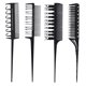 thumbnail image 1 of Juego de 4 peines profesionales para teñir el cabello, peine para resaltar (negro), 1 of 7