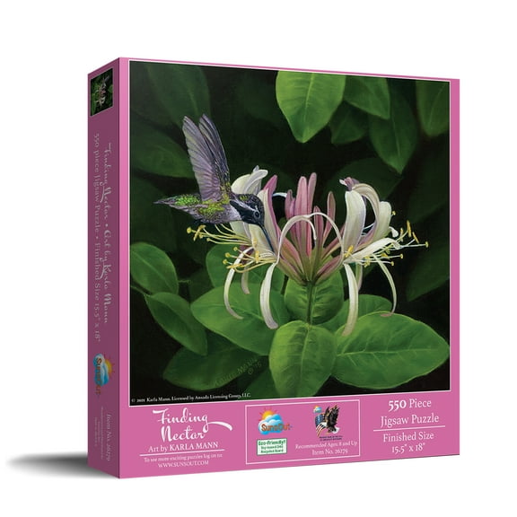 SUNSOUT INC - Finding Nectar - 550 pc Jigsaw Puzzle by Artist: Karla Mann - Finished Size 15.5" x 18" - MPN# 26279