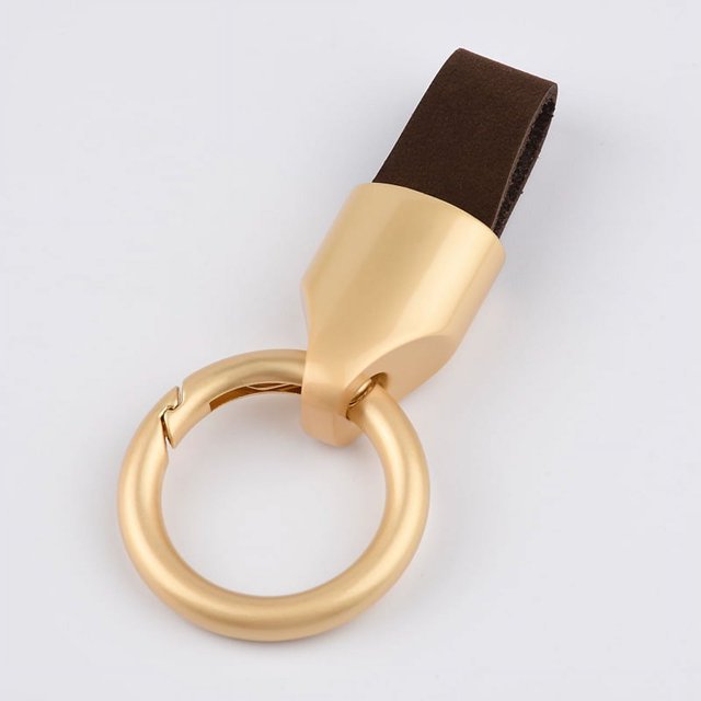 LLavero de coche de piel de vaca esmerilada, sencillo, ligero, de lujo, para colgar en la cintura, llavero de cuero para mujer, pequeño colgante antipérdida