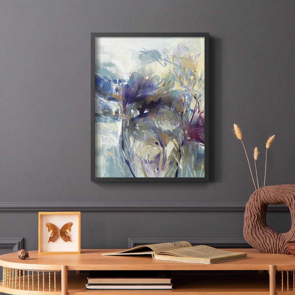 Meadow Saffron I in Black Solid Wood 11 x 14 Framed Print