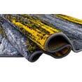 thumbnail image 4 of Yellow/Grey/Silver/Black/Abstract Contemporary Modern Design Mixed Brush Pattern Colors Area Rug, 4 of 9