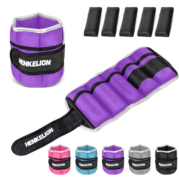 Pesas de tobillo Henkelion ajustables de 4,5 kg para mujeres, hombres y niños