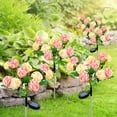 thumbnail image 3 of Qoosea Solar Flower Lights Outdoor Decorative 2 pack Hydrangea Solar Garden Stake Lights Waterproof 10 Heads Led for Lawn Patio Backyard, Birthday Gifts for Women, 3 of 8