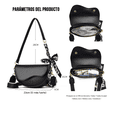 thumbnail image 3 of Bolsa De Sillín Crossbody Bandolera Moda Vintage Para Dama Xtellar negro, 3 of 3