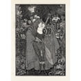 thumbnail image 2 of Beardsley, Aubrey 14x18 Black Modern Framed Museum Art Print Titled - Under the Hill 1903 - The Abbe, 2 of 4