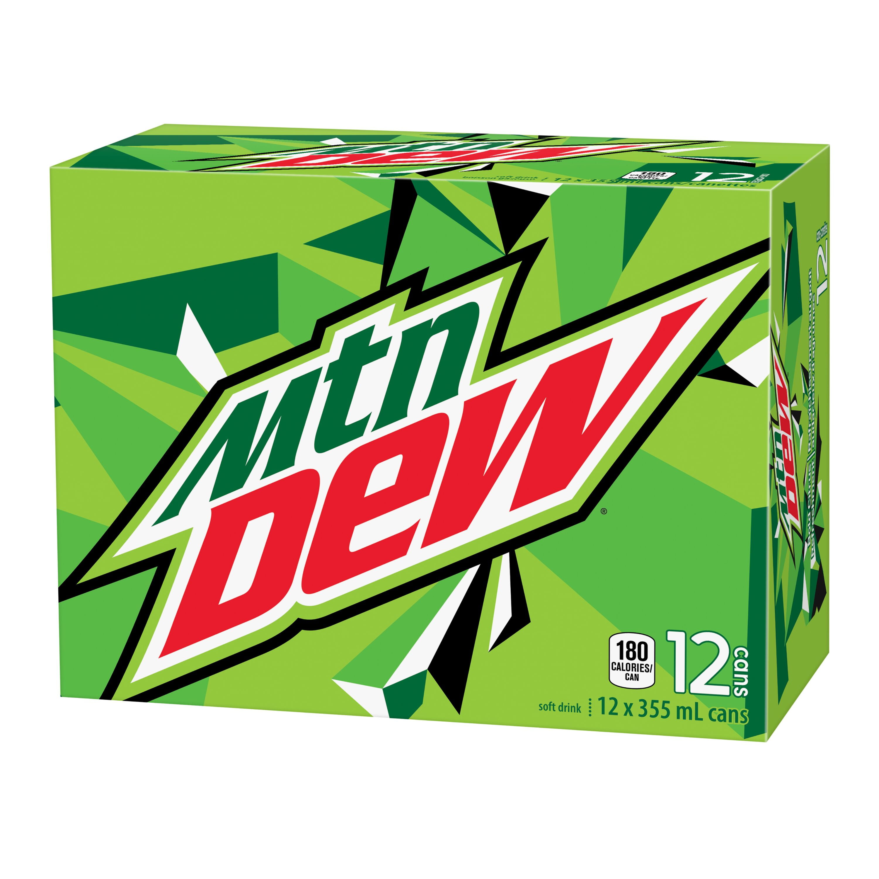 MTN Dew Soft Drink, 355 mL Cans, 12 Pack, 12x355mL