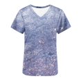 thumbnail image 4 of Fiudx Camisetas para Mujer Top de Trabajo Informal con Cuello En V y Manga Corta Estampado a La Moda para Mujer, 4 of 4