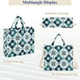 thumbnail image 6 of FORMRS Womens Corduroy Tote Bag Crossbody Shoulder Handbag with Pocket, Blue Mosaic Pattern, 6 of 7