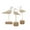 White Solid Bird Animals S/3 15", 15", 14"H, variant on DecMode Resin Coastal Bird Sculpture, Brown 2 - Pieces