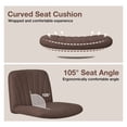 thumbnail image 5 of Hoffree Cross Legged Office Chair Armless Office Chair No Wheels Fabric Padded Swivel Vanity Chair Criss Cross Chair Wide Seat Height Adjustable for Home Office, 5 of 9