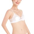 thumbnail image 2 of Sujetador sin aros Copa delgada Chica Sexy Ropa interior de encaje cómoda Fridja nalpqowj33004, 2 of 4