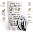 thumbnail image 5 of Sister Gifts From Sister - Stainless Steel Tumbler 20oz Gifts for Women - Unique Christmas Gift For Sister Soul Sister From Sister Birthday Gift For Best Friend Women Big Sister Little Sister, 5 of 6