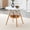White&Wood, variant on Hi loPres 31.5" Round Kitchen Table with Storage Basket, Black MDF Top and Walnut Color Solid Wood Legs for Small Spaces