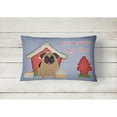 thumbnail image 2 of Carolines Treasures BB2759PW1216 Dog House Collection Pug Brown Canvas Fabric Decorative Pillow 12H x16W multicolor, 2 of 3