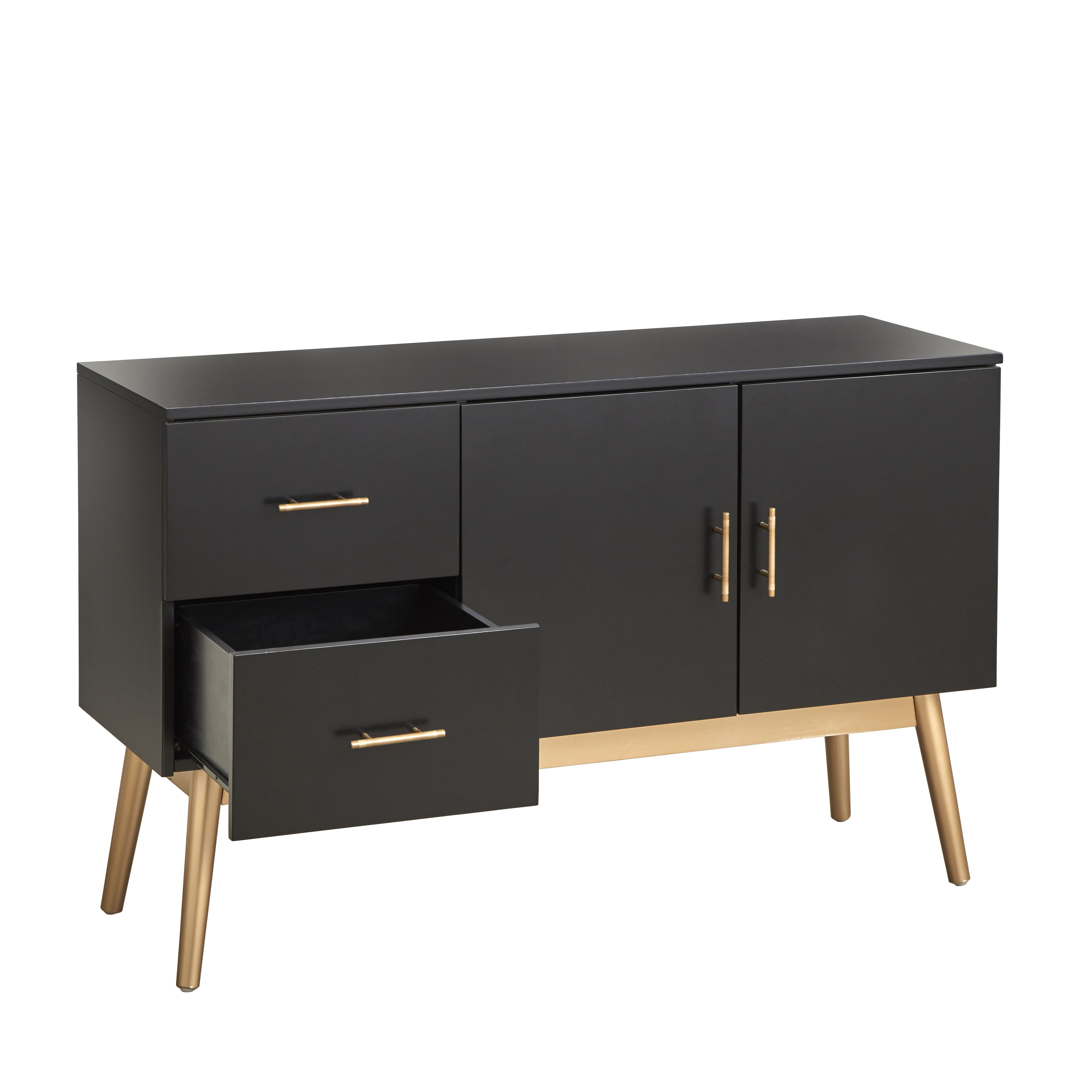 TMS Colfax Mid-Century Modern Sideboard, Black